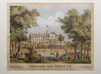 Pemigewassett House, Plymouth, N.H. colorized photograph 1855