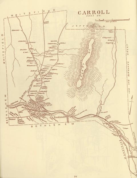 Zealand (in relation to neigboring towns) The Old Maps of Coos County, 1892