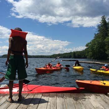 Camp Hale kayakers