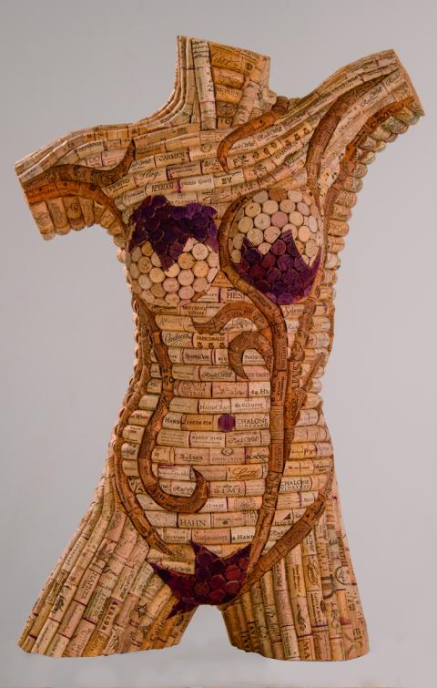 wine cork mannequin 2014