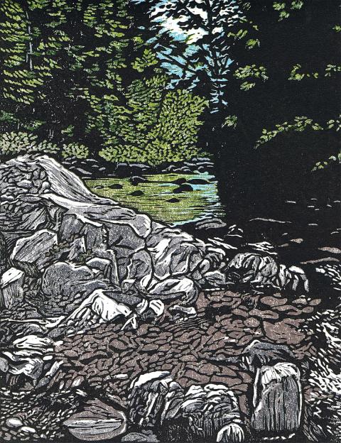 white mountain stream