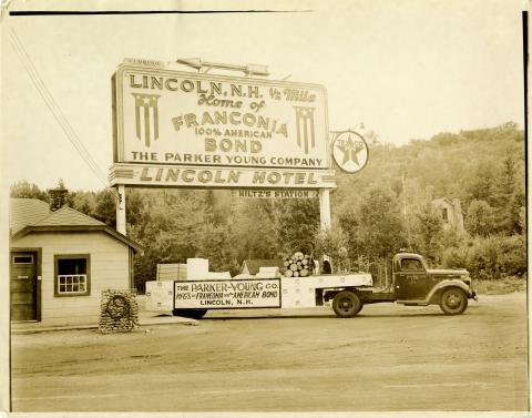 Photograph of sign outside Lincoln with the text: 