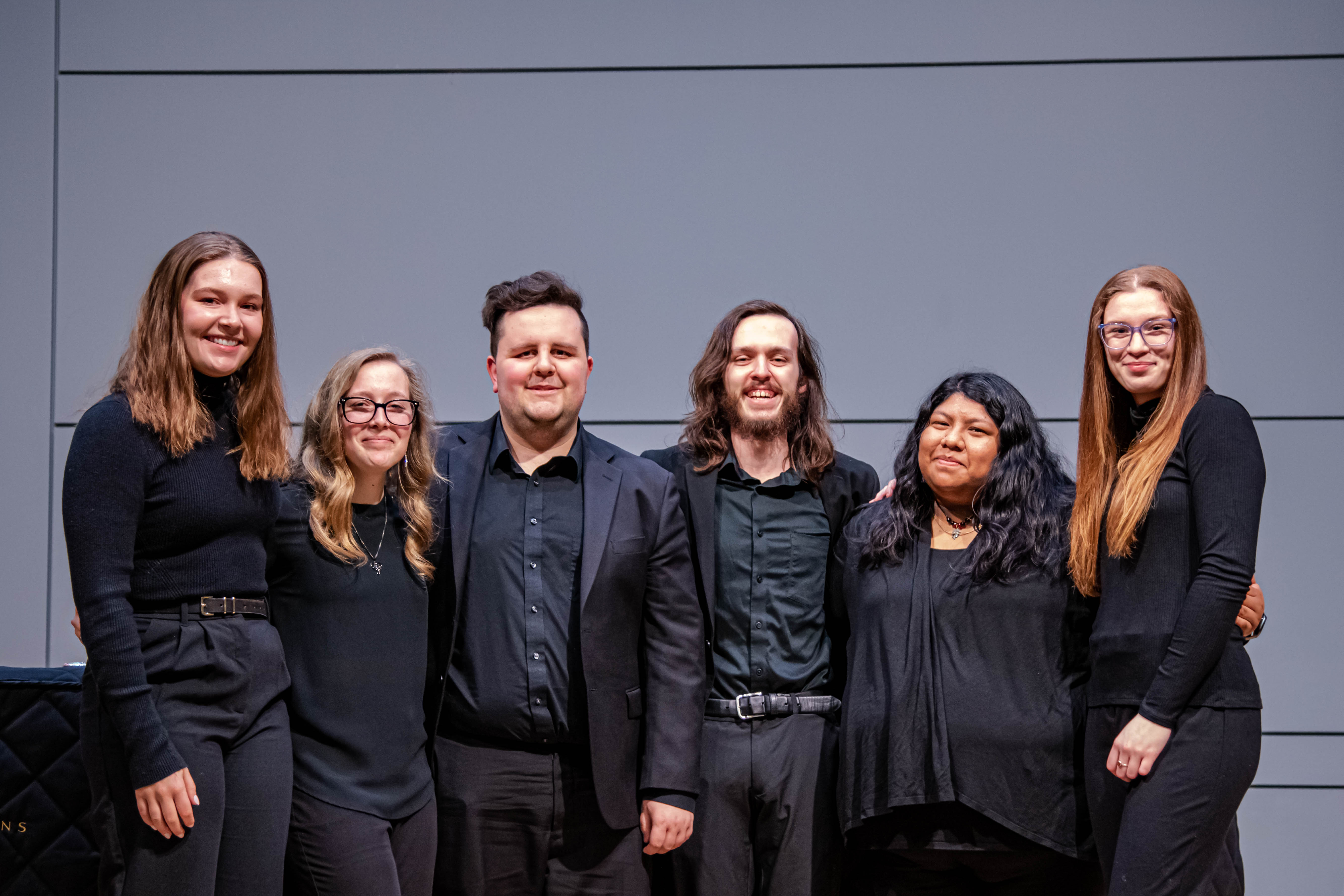 Tyler Nadeau with music students