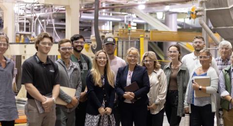 group in Plymouth building interior