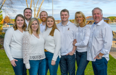 Rick Brown '81 with his family