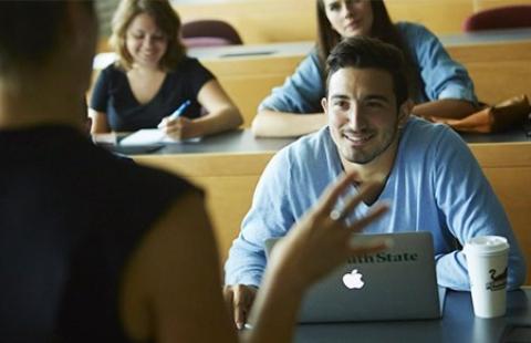 Business Administration student in the classroom