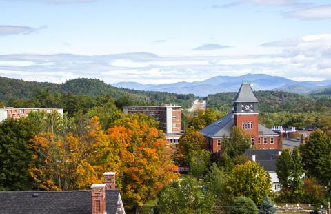 View of campus in the fall