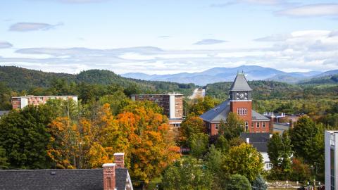 View of campus in the fall