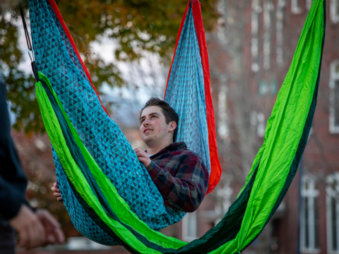Hammocking student