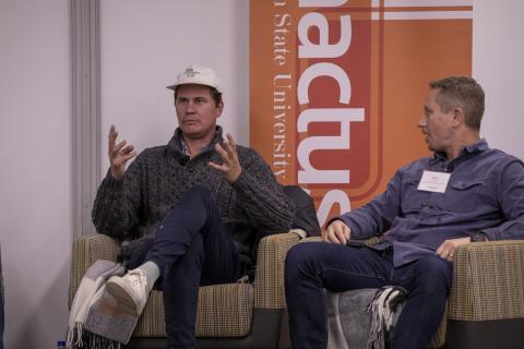 Ryan Chadwick ’00 speaking to audience