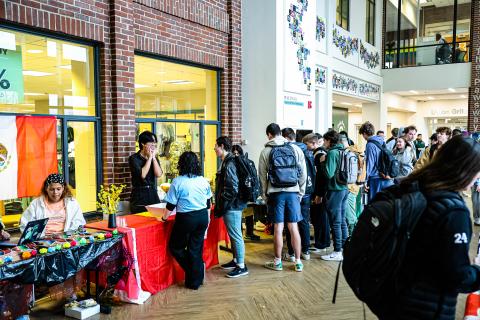 Students at the PSU multicultural fair