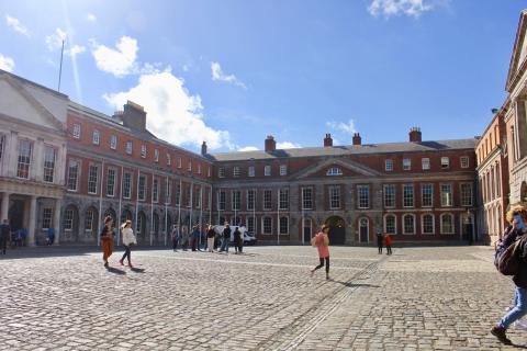 European university plaza.